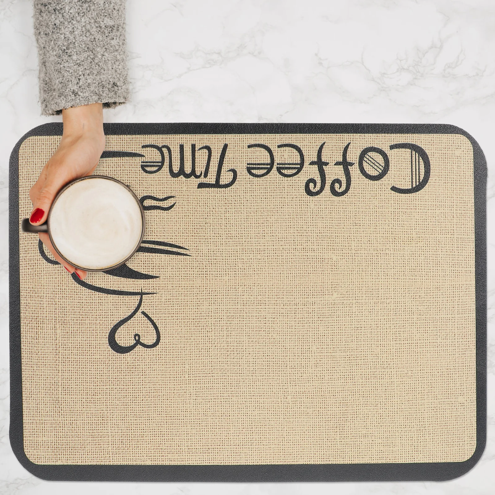 Tapete absorvente de secagem grande, antiderrapante, balcão de cozinha, máquina de café, secagem rápida, absorção de água, proteção contra gotejamento