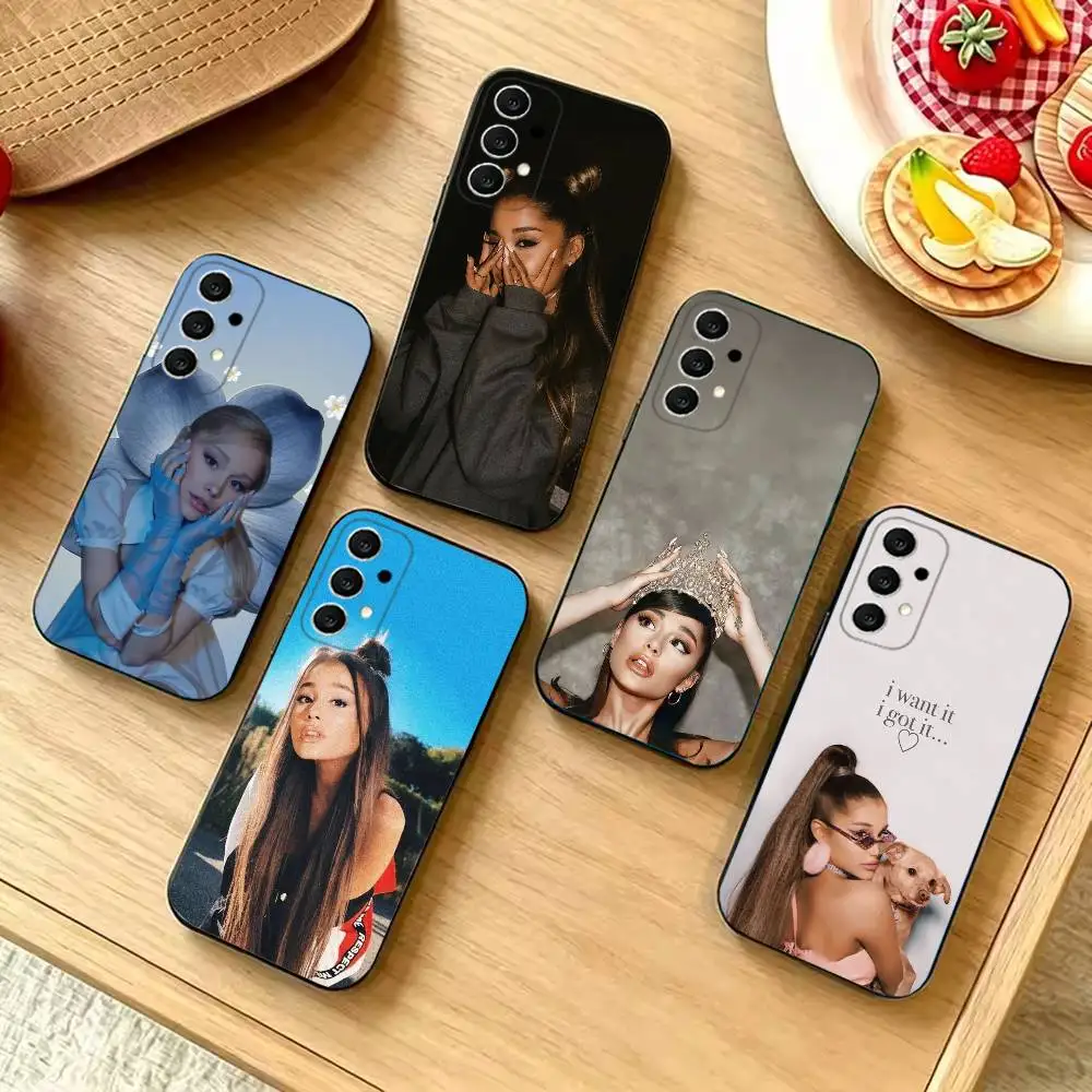 Singer A-Ariana Fashion Black Silicone Protective Phone Cover, Suitable for Samsung S20-S26,Ultra,Plus,FE,Lite,5G