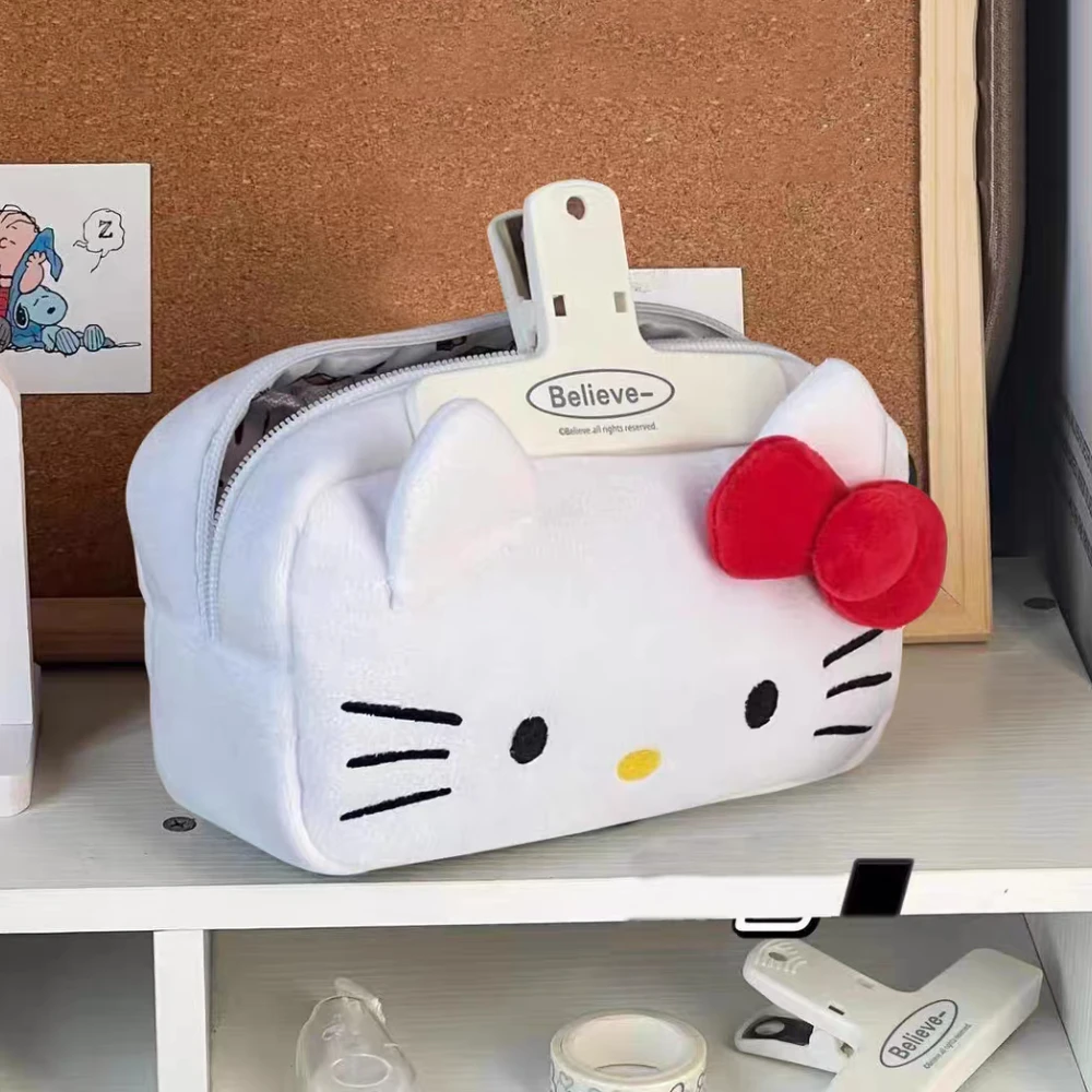 Sanrio Hello Kitty плюшевая сумка-карандаш аниме Kt Cat Kawaii студенческая большая вместительная сумка для канцелярских принадлежностей школьные призы подарки на день рождения для девочек