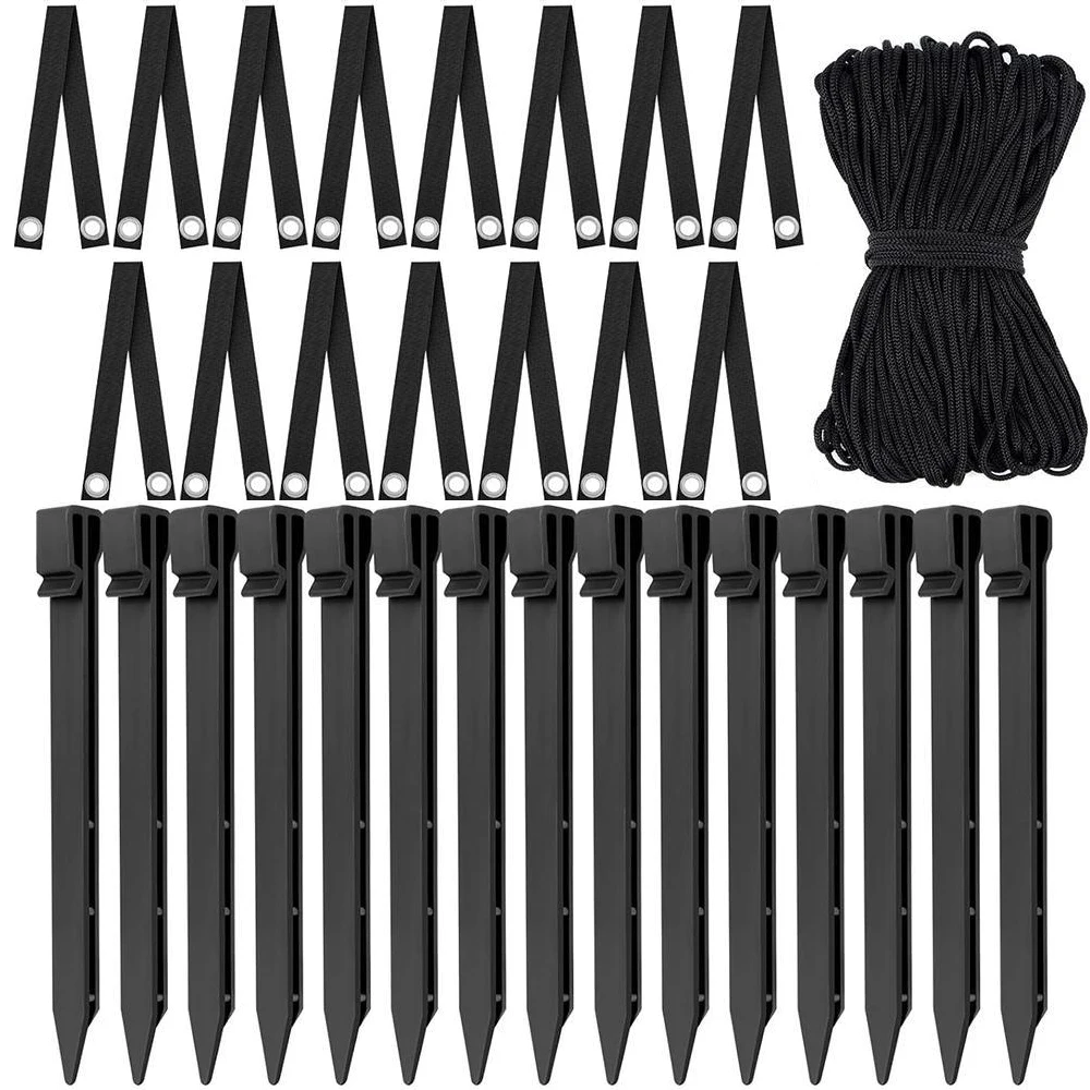 

Garden Accessories Anchoring Kit Strong Nylon Straps Weather Resistant Adjustable Tension Black Tree Stakes Garden Support