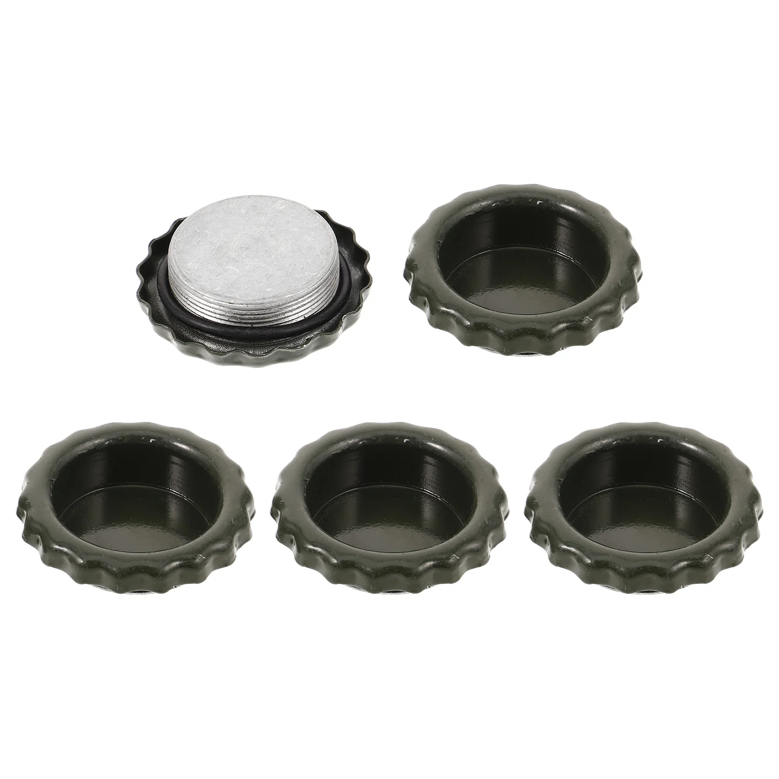 

5 Pcs Oil Drum Lid Handle Dust Plug Sealing Cap Steel Bung Water Barrel Caps Iron Cover Metal