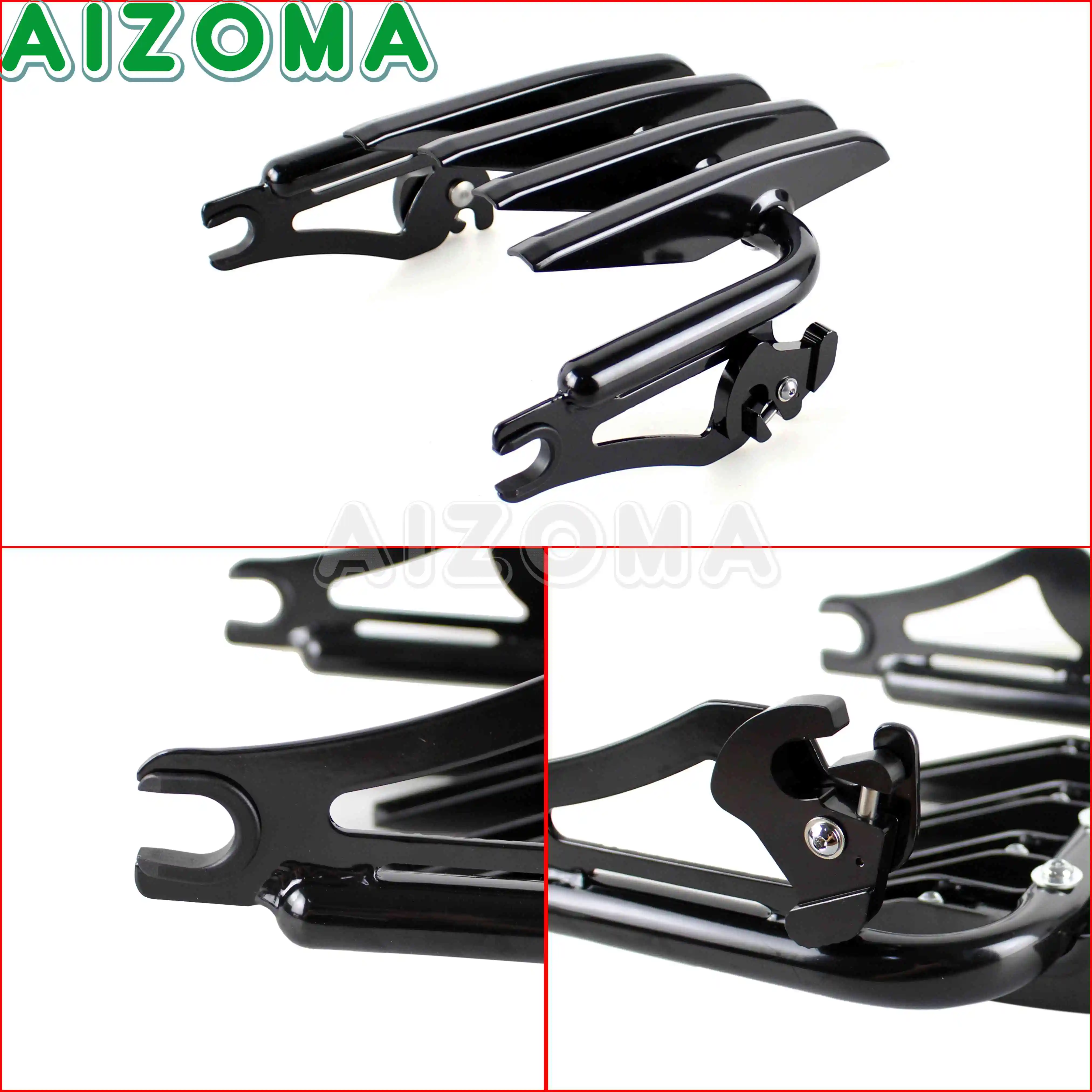 Motorcycle Stealth Detachable Luggage Rack Sissy Bar Backrest for Harley Road King CVO Street Road Glide Special FLHR FLHX FLTRX