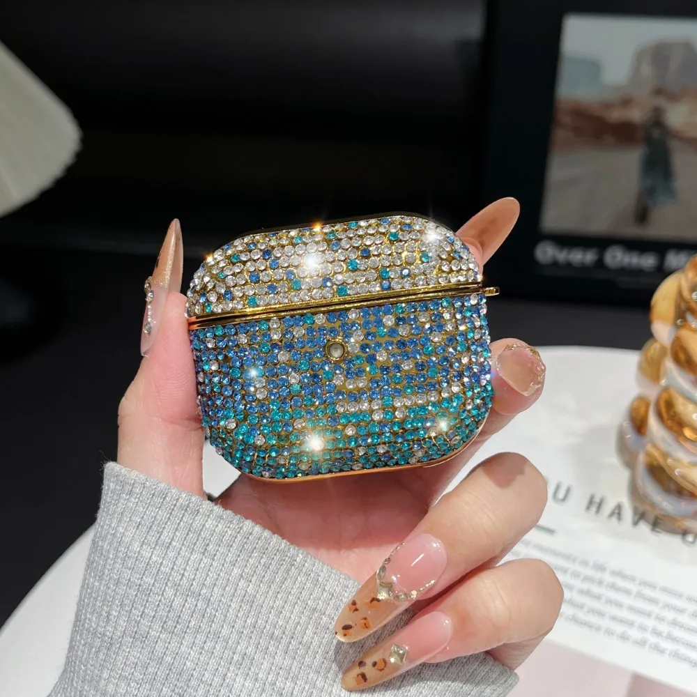 Apple AirPods 1 2 3 4 プロ 3rd 高級 3D ブリンブリンダイヤモンドワイヤレス Bluetooth イヤホンアクセサリーハード保護スリーブ