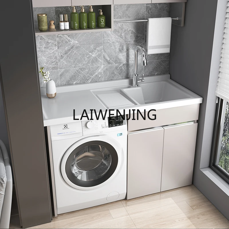 

MJY stainless steel honeycomb aluminum balcony washing machine cabinet integrated cabinet combination custom hand sink