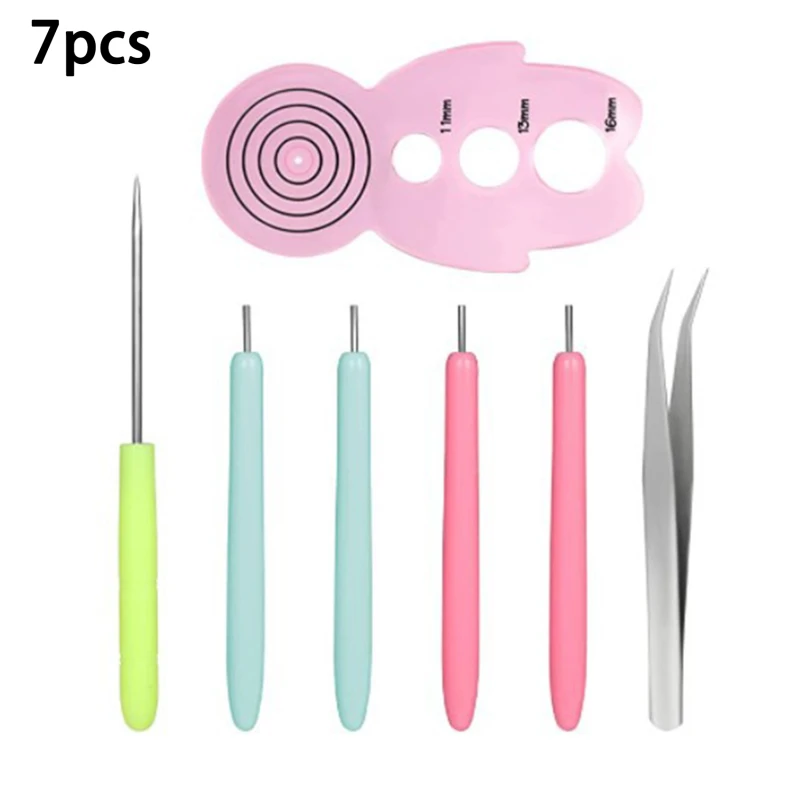 Kit de herramientas para quilling de papel, herramientas ranuradas para enrollar y rizar, pluma de quilling hecha a mano para arte, manualidades, bricolaje, herramientas prácticas para quilling.