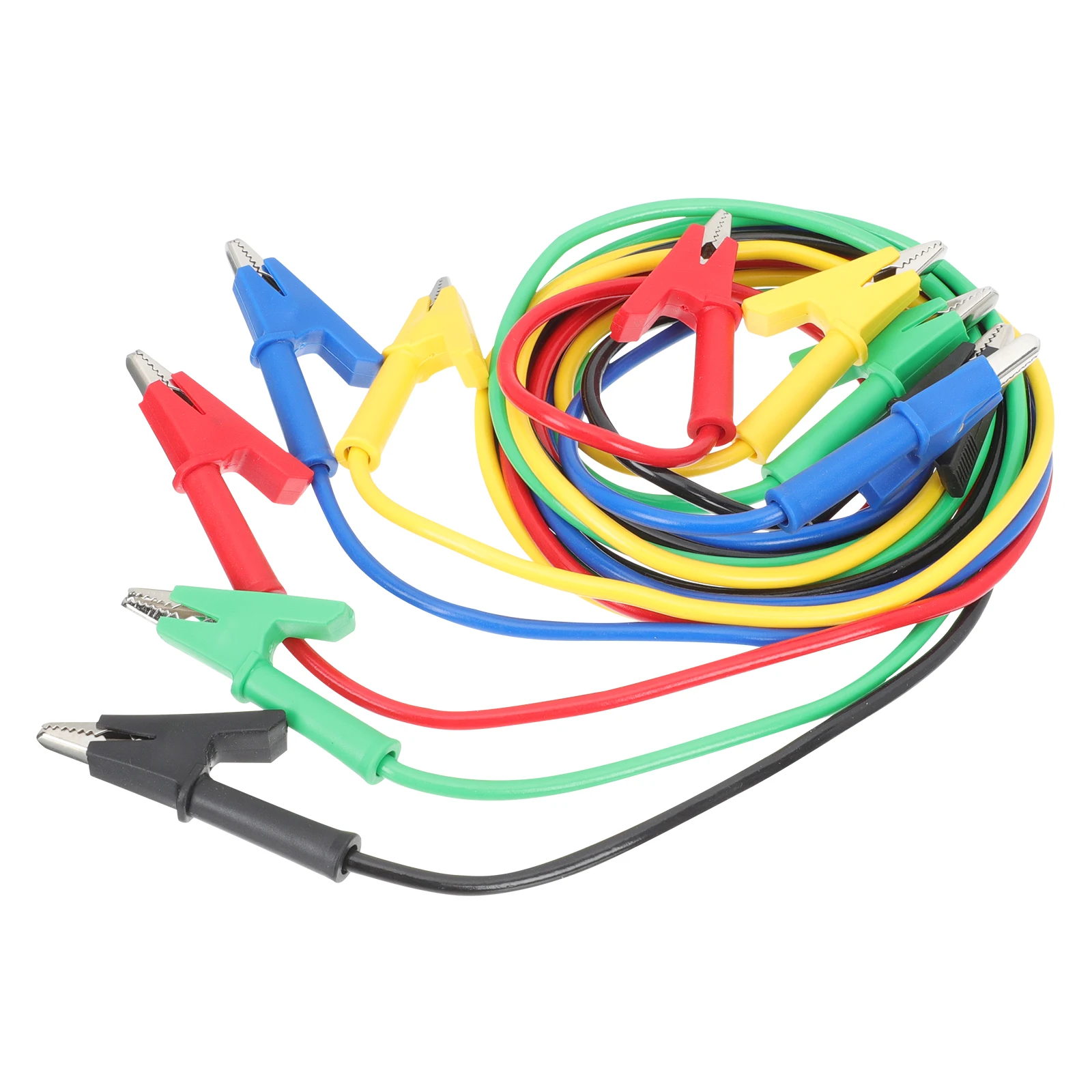 

5pcs Crocodile Clip Power Cable Non-Slip Insulated Test Lead Wire For Electrical Experiment Jumper Wires Alligator Testing Leads