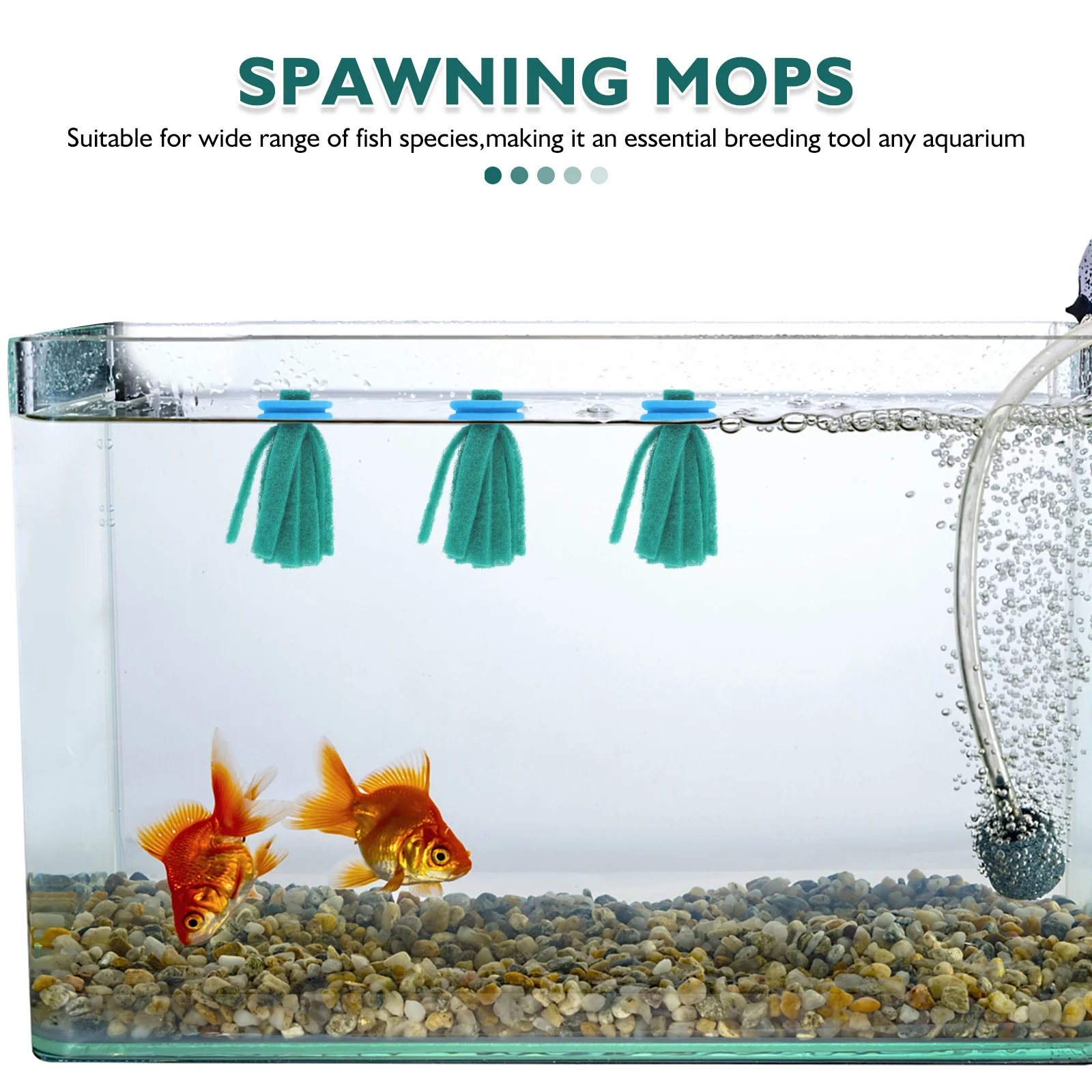 

10Pcs Fish Spawning Mops Efficient Egg Collection Floating Design Soft Material Aquarium Breeding Kit Spawning Floor
