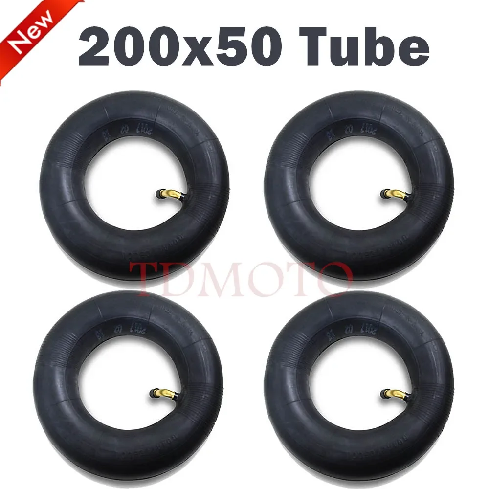 TDPRO 4pcs 200 x 50 Inner Tube bend valve For Scooter Razor E100 E125 E200 E-Punk Mongoose M250 Vapor HCF 705 Salorr