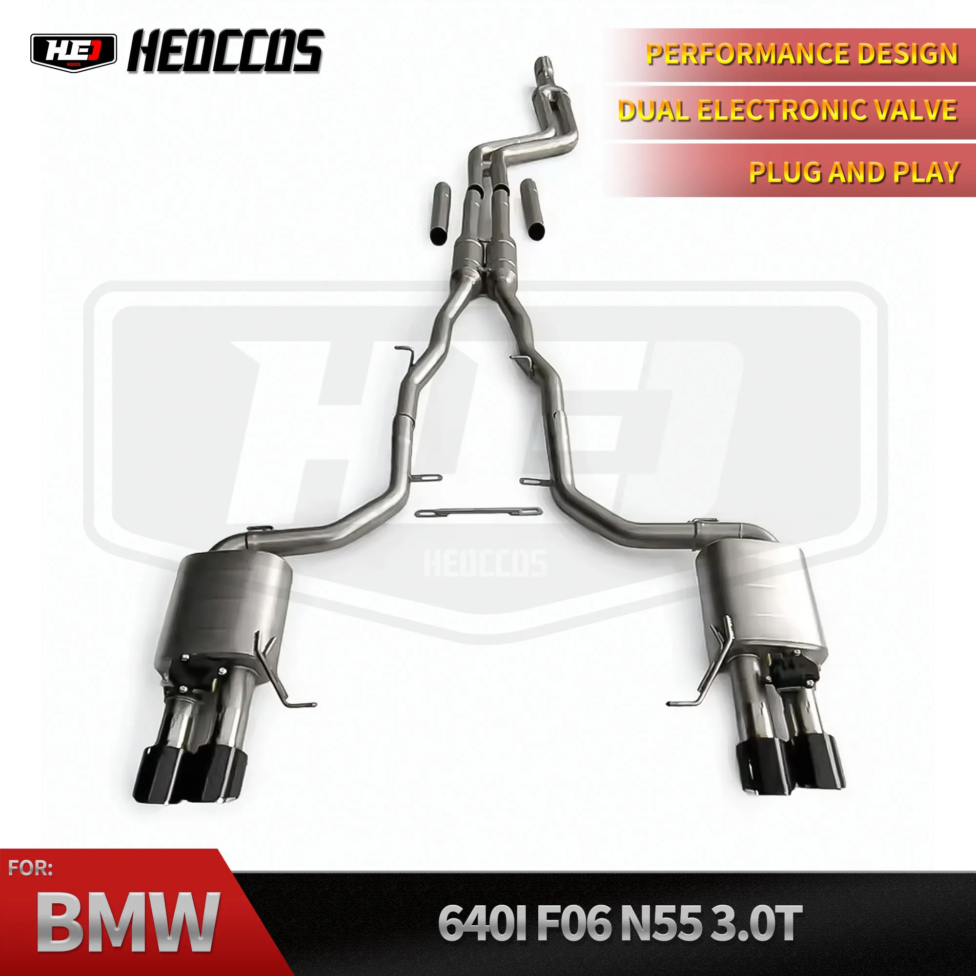 

HEO High Performance Catback Exhaust Pipe for BMW 640/640i N55 F06 3.0T 2012-2017 Adjustable Stainless Muffler