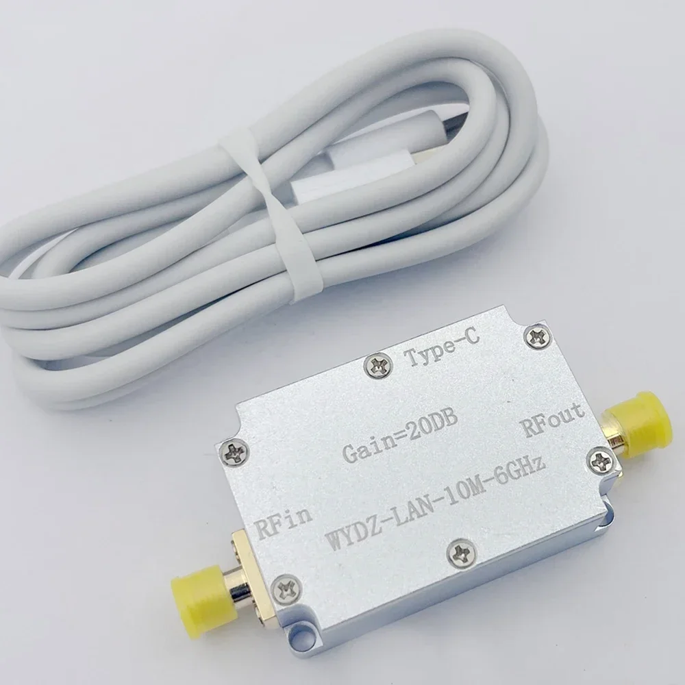 10DB 20DB 30DB 40DB 10MHZ-6GHz LAN High Flatness Receiver Amplifier RF Drive Drone Image Transmission Hackrf One GPS Radio FM