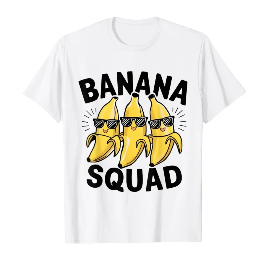 

Banana Squad Funny Banana Crew Fruit Banana Team Lover T-shirt For Men Women 100% Cotton T Shirts Short Sleeve Tops 0413-3