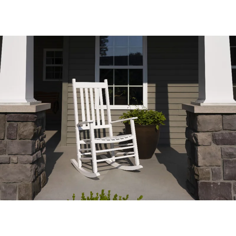 

Hardwood Adult Mission Rocker in White Chair Ourdoor