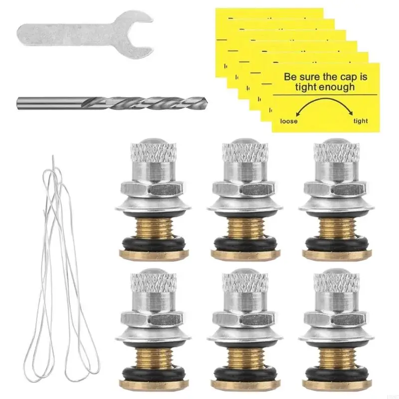 

H58C Set of 6 Coppers Fuels Vent Caps With Double Seal Design Installation Set