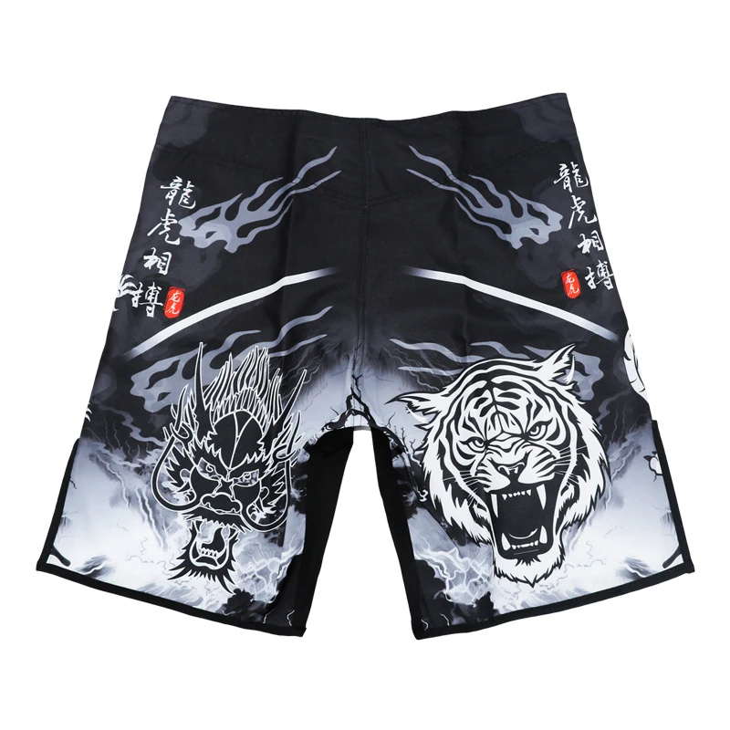 Pantalones cortos deportivos de boxeo y lucha MMA, pantalones cortos de cinco puntos para entrenamiento de lucha integral al aire libre, Fitness,