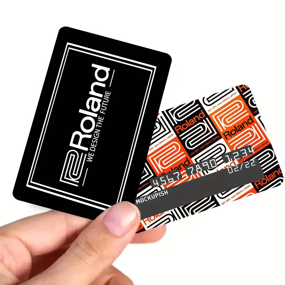 R-Roland Logo Cartoon Credit Card Skin Stickers for Bank Card Bus Metro Card Sticker Waterproof Women Gift