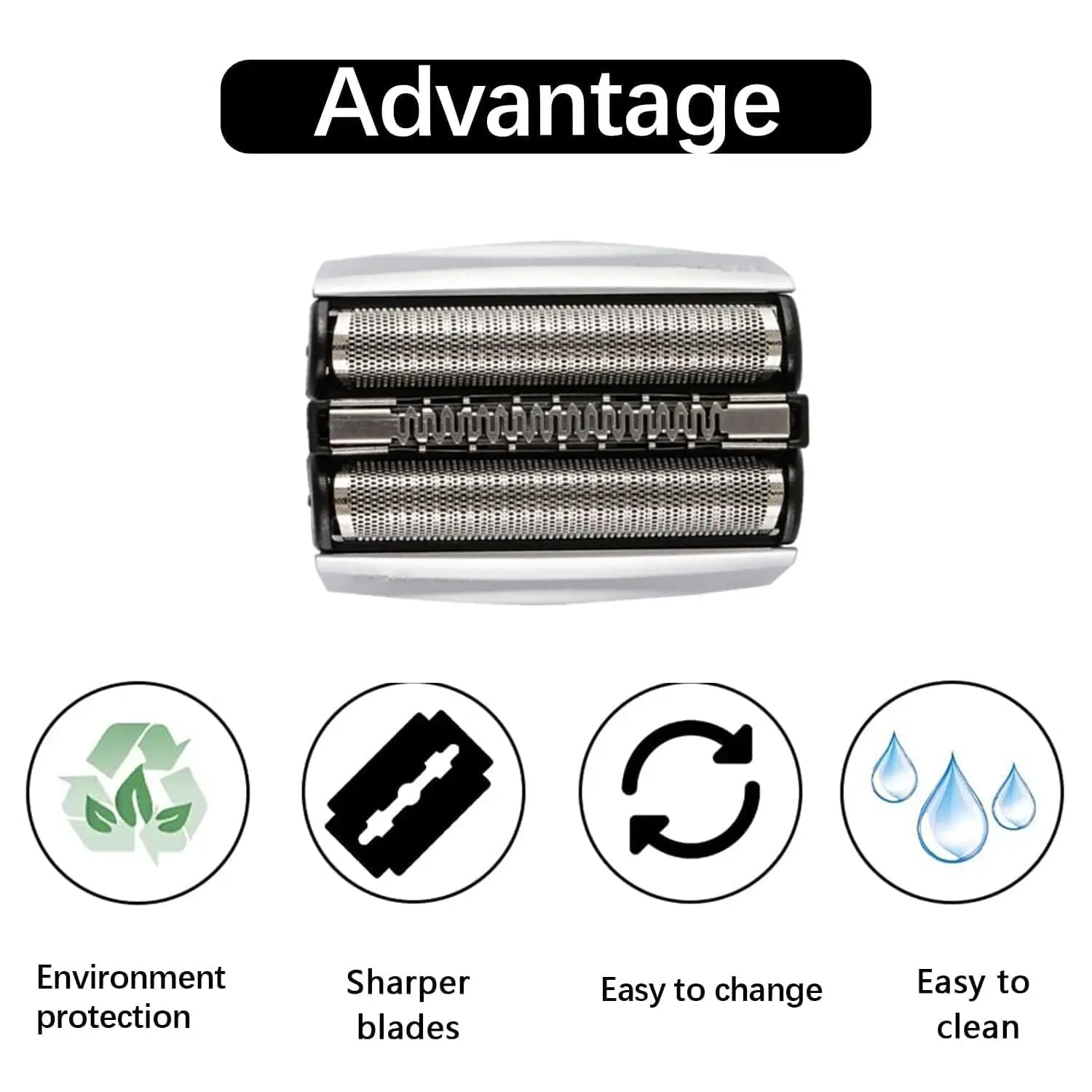 Braun Series 7 & 7 Pro Replacement Shaver Head with Precision Blades and Enhanced Cutting Performance - Image 2