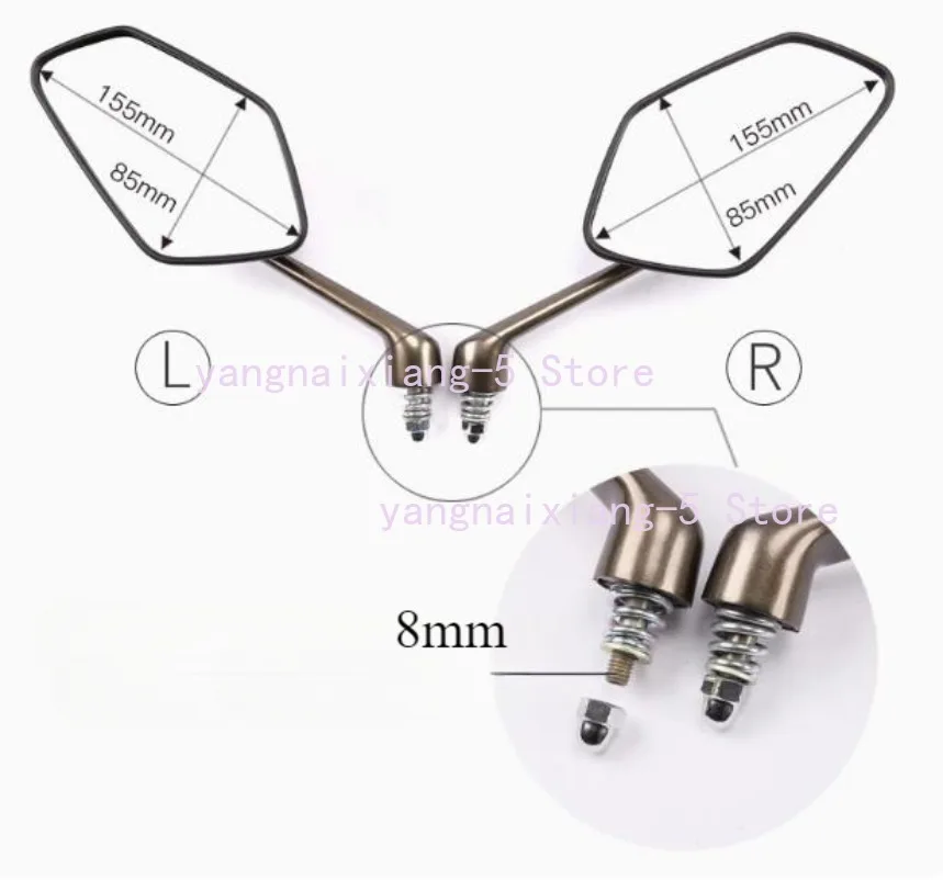 Motorcycle Rearview Mirrors Side View Mirror Suitable For Zontes 125-G1 G155 U-155 125-U 155-Z2 G1-155 G1-125X KD150-U/U1/G1/Z2