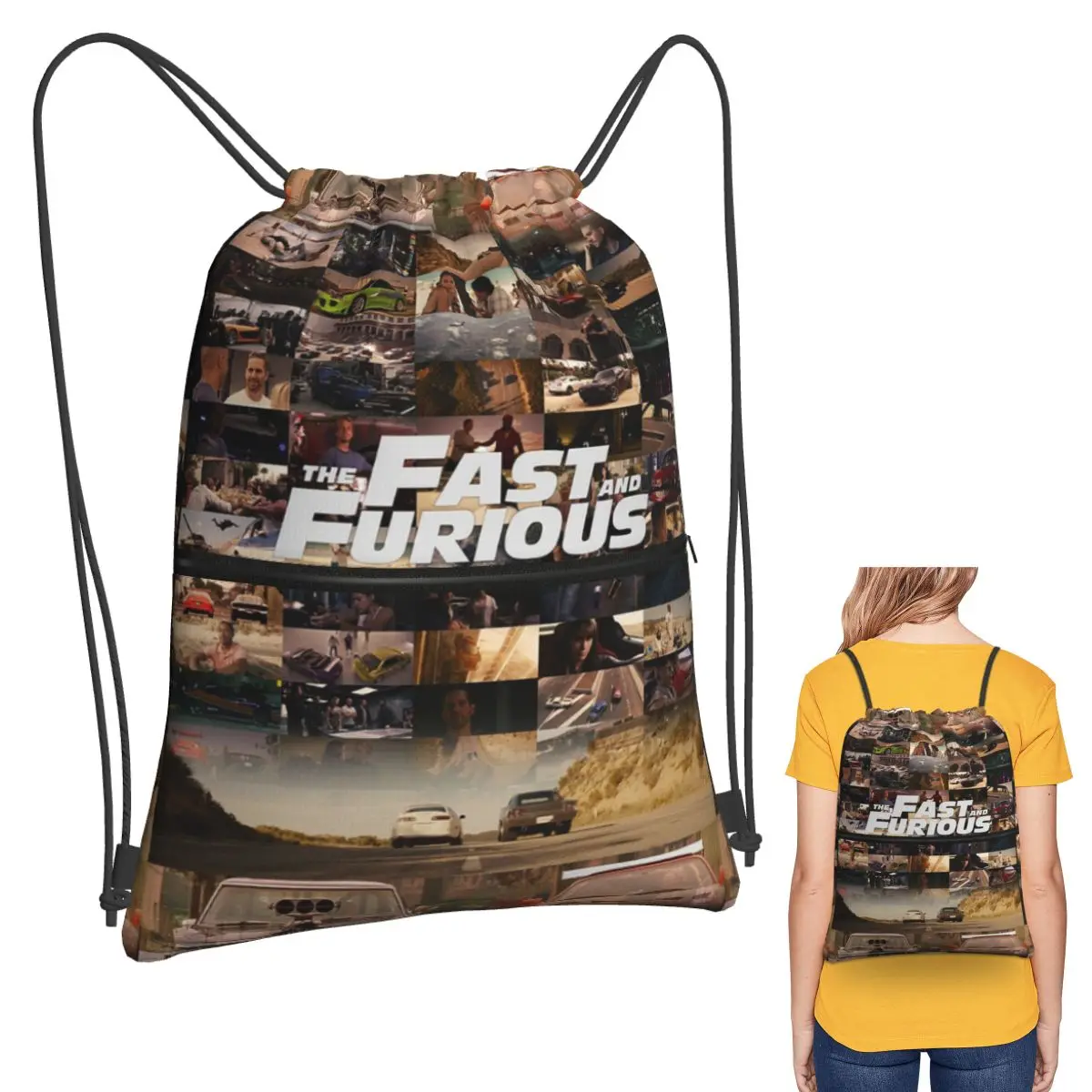 

Рюкзаки Fast And Furious Legends Tribute, повседневные портативные сумки на шнурке, сумка для обуви, сумки для книг для студентов-путешествий