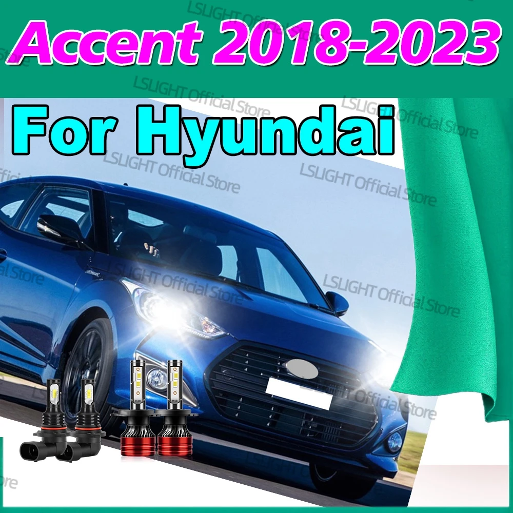 

2/4x фара дальнего/ближнего света 12 В, автоматические противотуманные фары 6000K CSP 3570, лампы для Hyundai Accent 2018-2023 2017 2018 2019 2020 2021 2022
