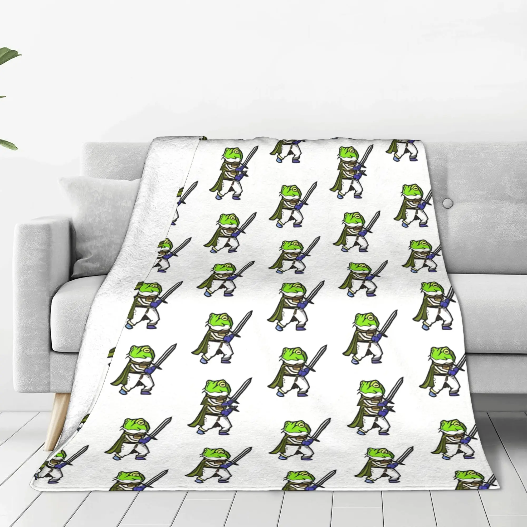 1PC Home Cute Room Decor Frog Blanket Throw Blanket Chrono Trigger Novelty Warm Blanket All Season