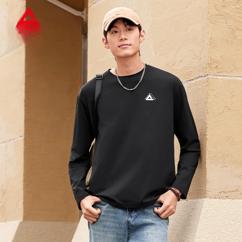 

Мужская круглая футболка-пуловер Peak, спортивная, повседневная, осенне-зимняя, дышащая, удобная, из полиэстера, Ciwalk Sof...