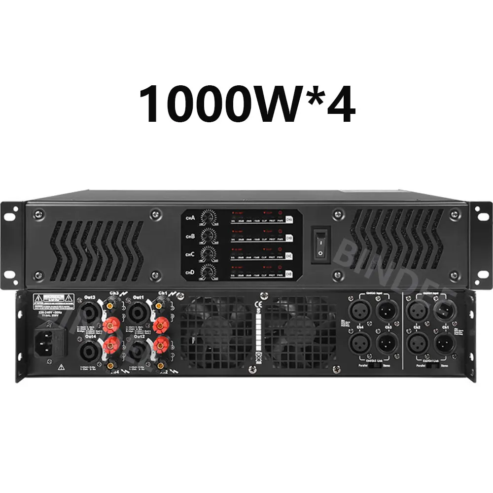 F2600/F4600 2/4-channel professional high-power digital amplifier for karaoke stage performance church home outdoor amplifier