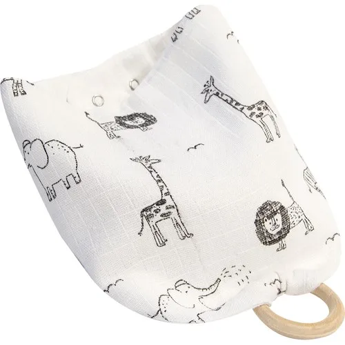 Babyjem Wood Dişlikli Müslin Bib Fluid quickly absorbing cotton surface, your baby boynunun dry helps keep