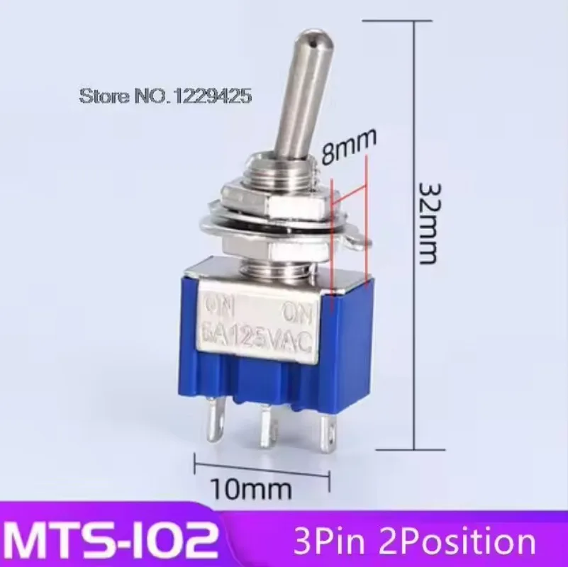30PCS Mini Toggle Switch MTS-102 Mini Lever Switch 3 6 9 Pin MTS-103 MTS-202 MTS-203 MTS-103 MTS-302 MTS-303 MTS-304