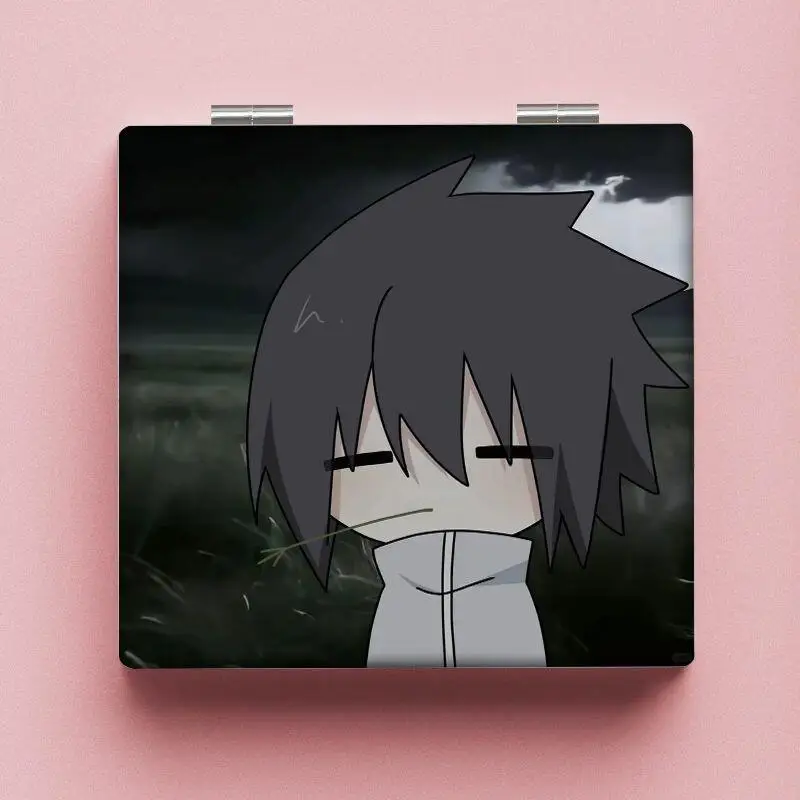 Naruto Anime Makeup Mirror Double Sided Foldable Mini Cute Portable Compact Kawaii Travel Lovely Handy Pocket Adorable Fashion