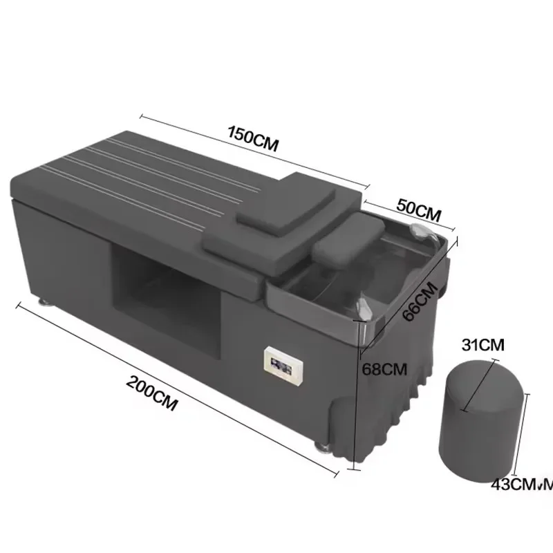 Classic Equipment Modern Shampoo Bed Supply Spa Steamer Pedicure Shampoo Bed Water Circulation Barbearia Commercial Furniture