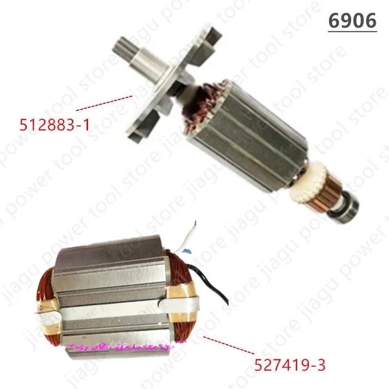 220-240V Amature Rotor stator replace for Makita 512883-1 527419-3 6906 Electric tool parts