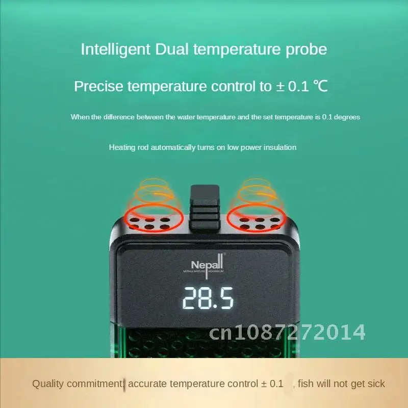 Aquarium Heating Rod Intelligent LCD Mini Digital Adjustable Heater Control Constant Display Submersible Fish Tank Temperature