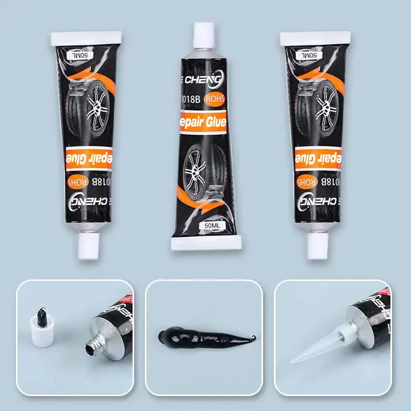 50ml Waterproof High Temperature Resistant Tyre Repair Liquid Black Strong Rubber Glues Adhesive Glue Car Repairs Tools