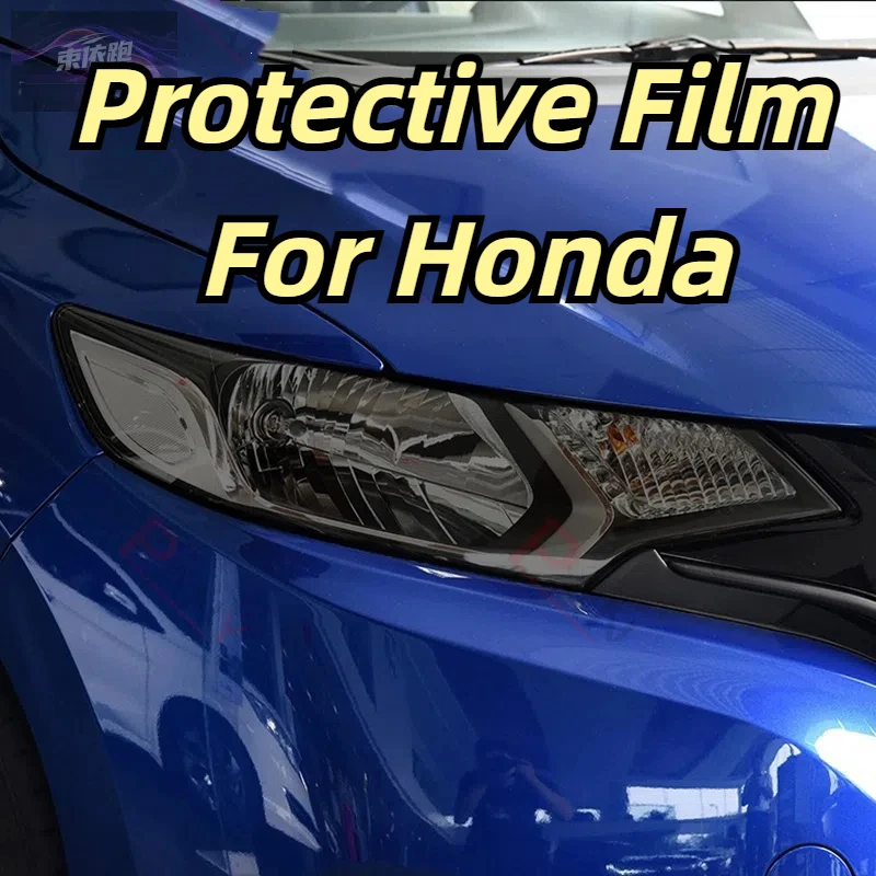 

Задняя защитная пленка для фар для Honda Fit GK5 Jazz 2014 2015 2016 2017 2019, передняя часть автомобиля с защитой от царапин, черная прозрачная ТПУ PPF