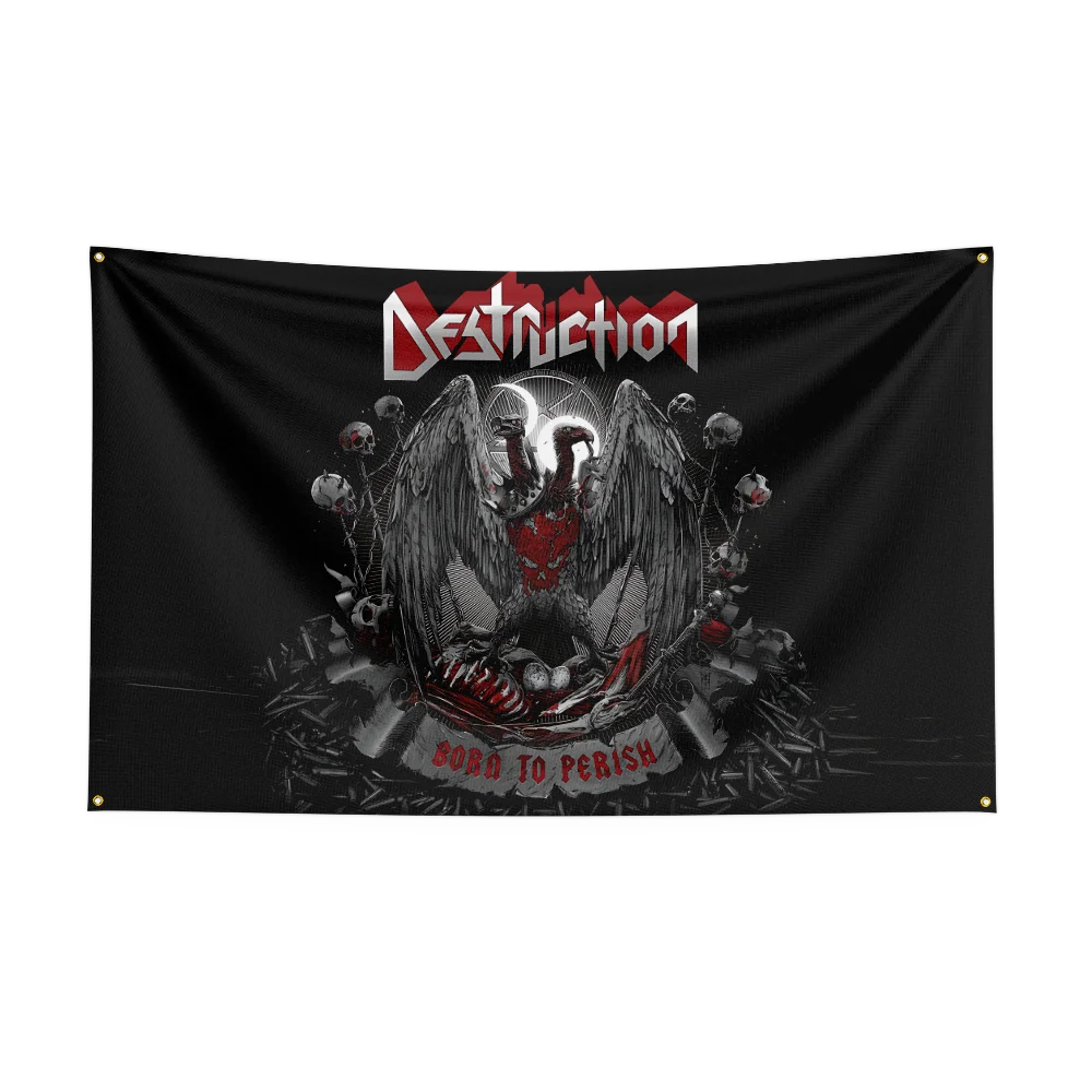 3x5 Ft Heavy Rock Band-D-Destructions Flag Polyester Digital Printing Banner for Bedroom Wall Art Out Door Tapestry Decoration