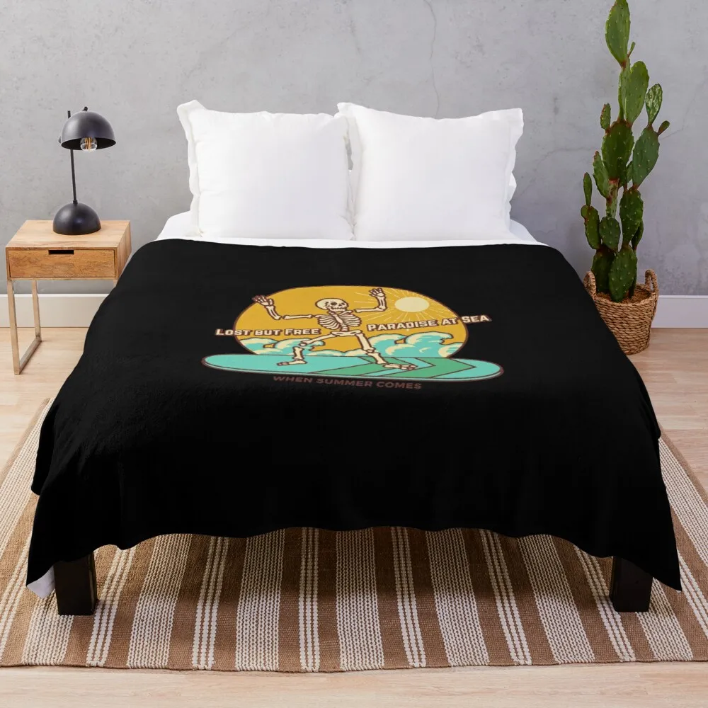 

FUNNY SUMMER SURFINGT-SHIRT Throw Blanket Extra Large Blanket