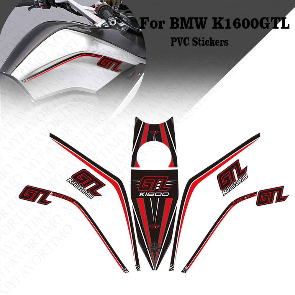 

Motorcycle For BMW K1600GTL K1600 K 1600 GTL Tank Pad Stickers Luggage Trunk Body side fender PVC Stickers Decoration