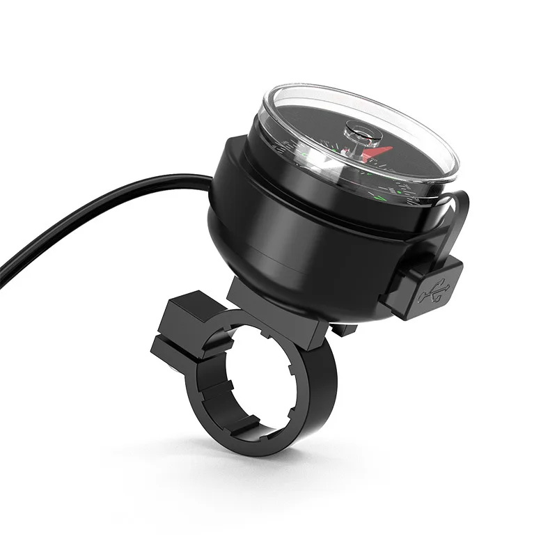 Motorfiets Kompas Oplader Waterdicht Navigatie Apparaat Snel Opladen Adapter Met Montagebeugels Motorfiets Accessoires