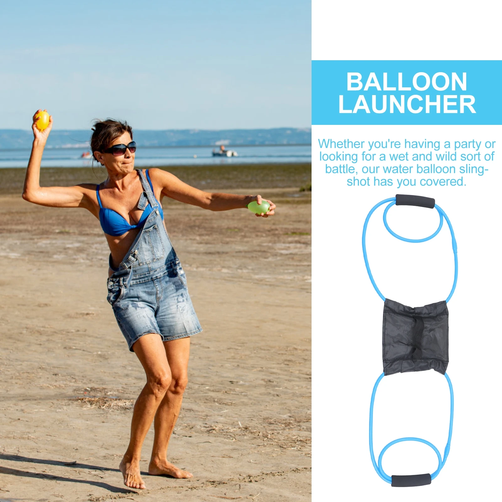 

Water Balloon Launcher Outdoor Toys Pool Party Blue Balloons Man TPE Cloth Family Activities Beach Games