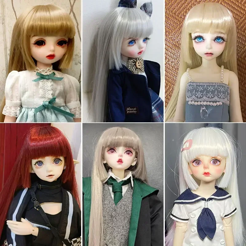 

1/3 1/4 1/6 1/8 1/12 SD кукла BJD парик Бабушка серо-серый нож плоские длинные прямые волосы аксессуары для кукол