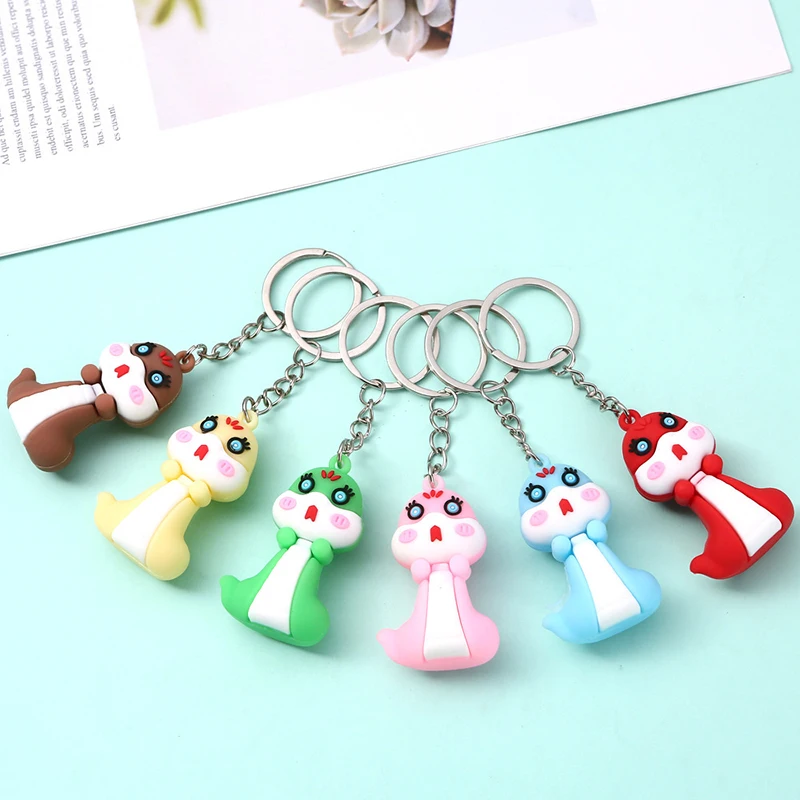 Cute Funny Exquisite Zodiac Snake Keychain Cartoon Fashion Doll Pendant Car Key Ring Backpack Decoration Accessories Gifts