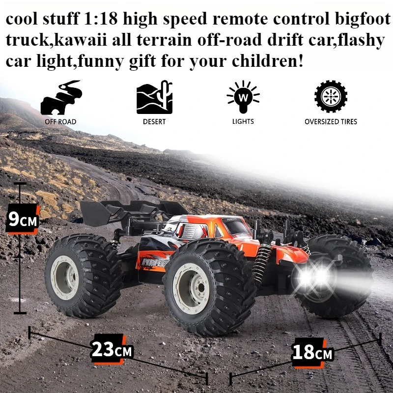 

Cool Stuff Toy Car Funny Gift-1:18 High-speed Off-road Rc Drift Car,Remote Control Car Toy,Kawaii Bigfoot Rc Truck,Toys for Kids