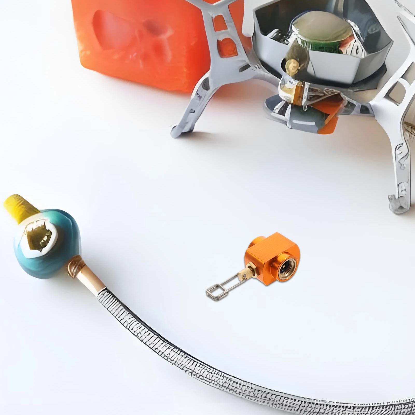 

Outdoor Gas Tank Refill Head Valve Camp Stove Propane Adapter Camping Hose fuel canister adapter valve isobutane