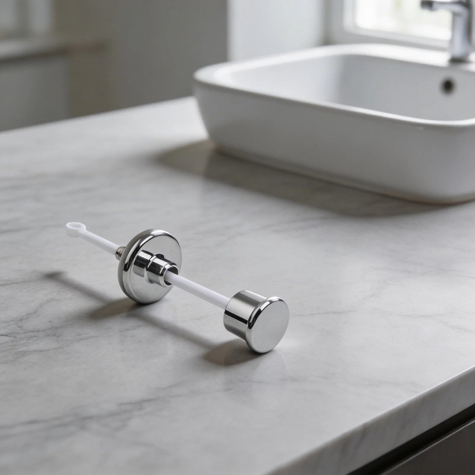 Chrome Plated ABS Toilet Flush Switch Replacement Lift Button Water Saving Toilet Tank Handle Compatible Design