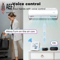 AEF7-Smart Wifi Temperature And Humidity Sensor,Tuya Indoor Hygrometer Thermometer With LCD Display Backlight Replacement Spare