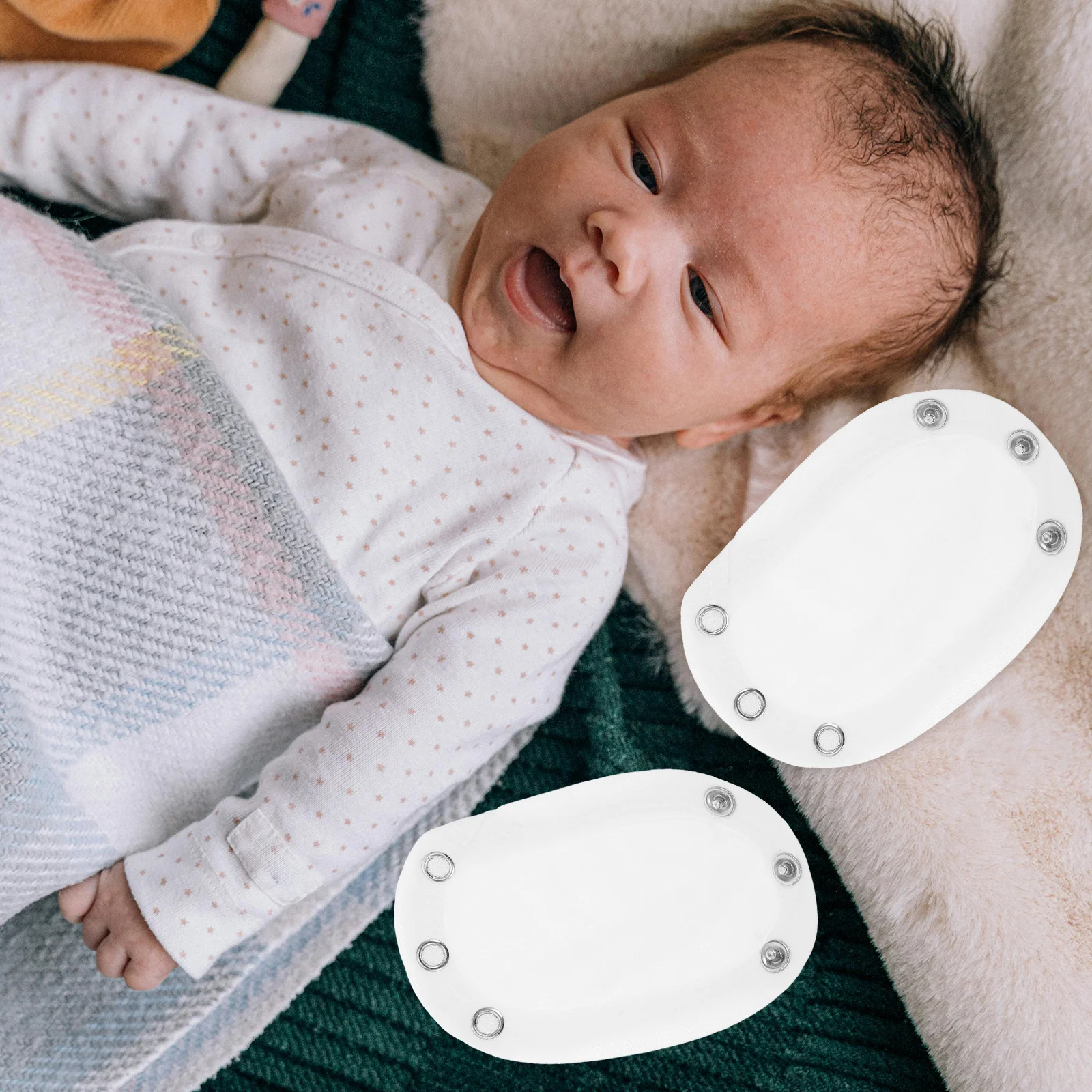 

Jumpsuit Extender Universal Bodysuit for Baby Boys Girls 0-3 Years Old White Cotton Material Breathable Comfortable Fastener