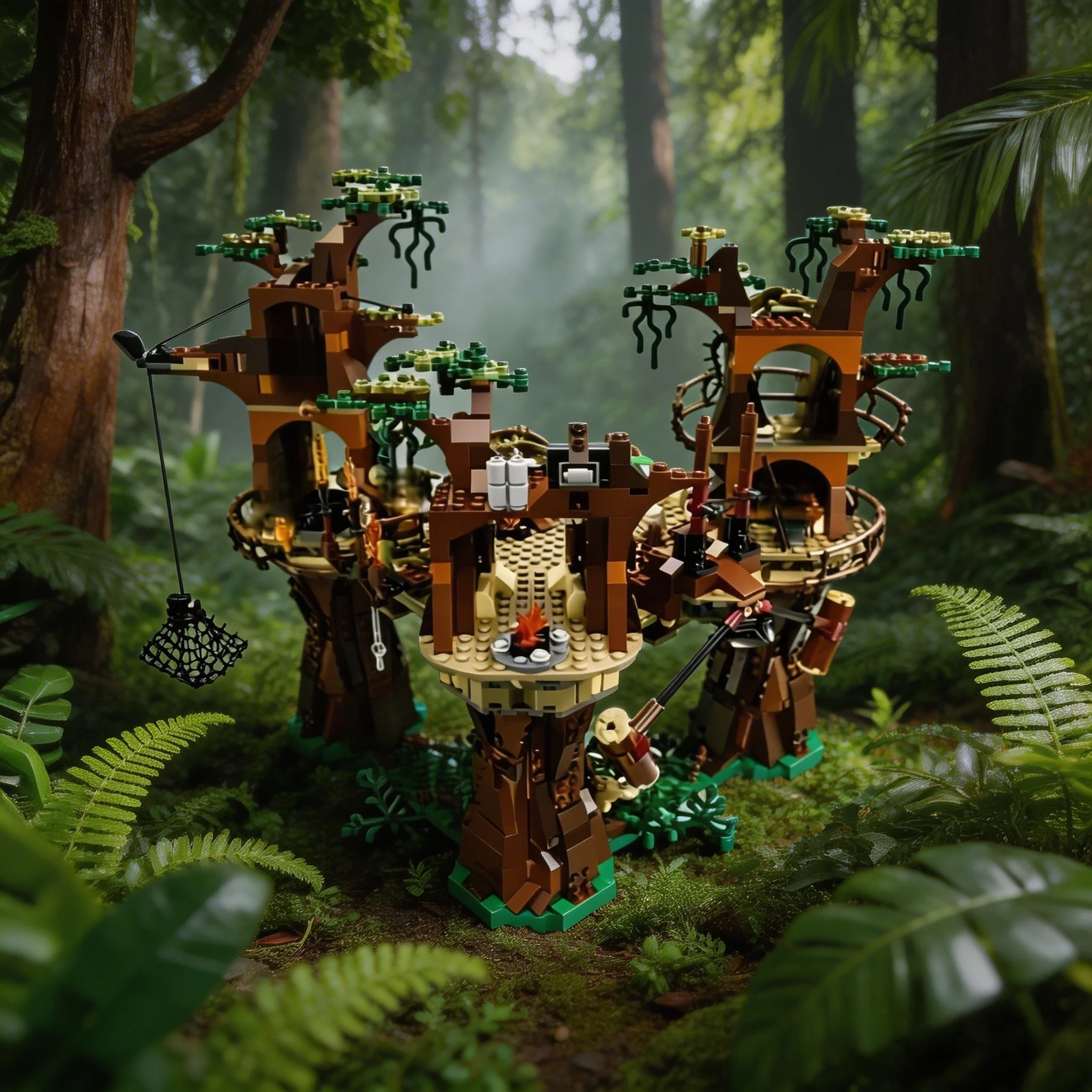 

The new forest tribe village girl building blocks set space adventure brick toys men and women holiday gifts