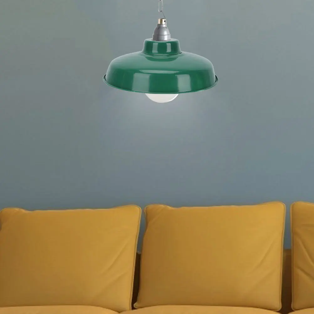 

Ретро-плафон из эмали 35 см/50 см, цепной подвесной светильник, сменный абажур для потолочного/наружного освещения, подвесные декоративные абажуры