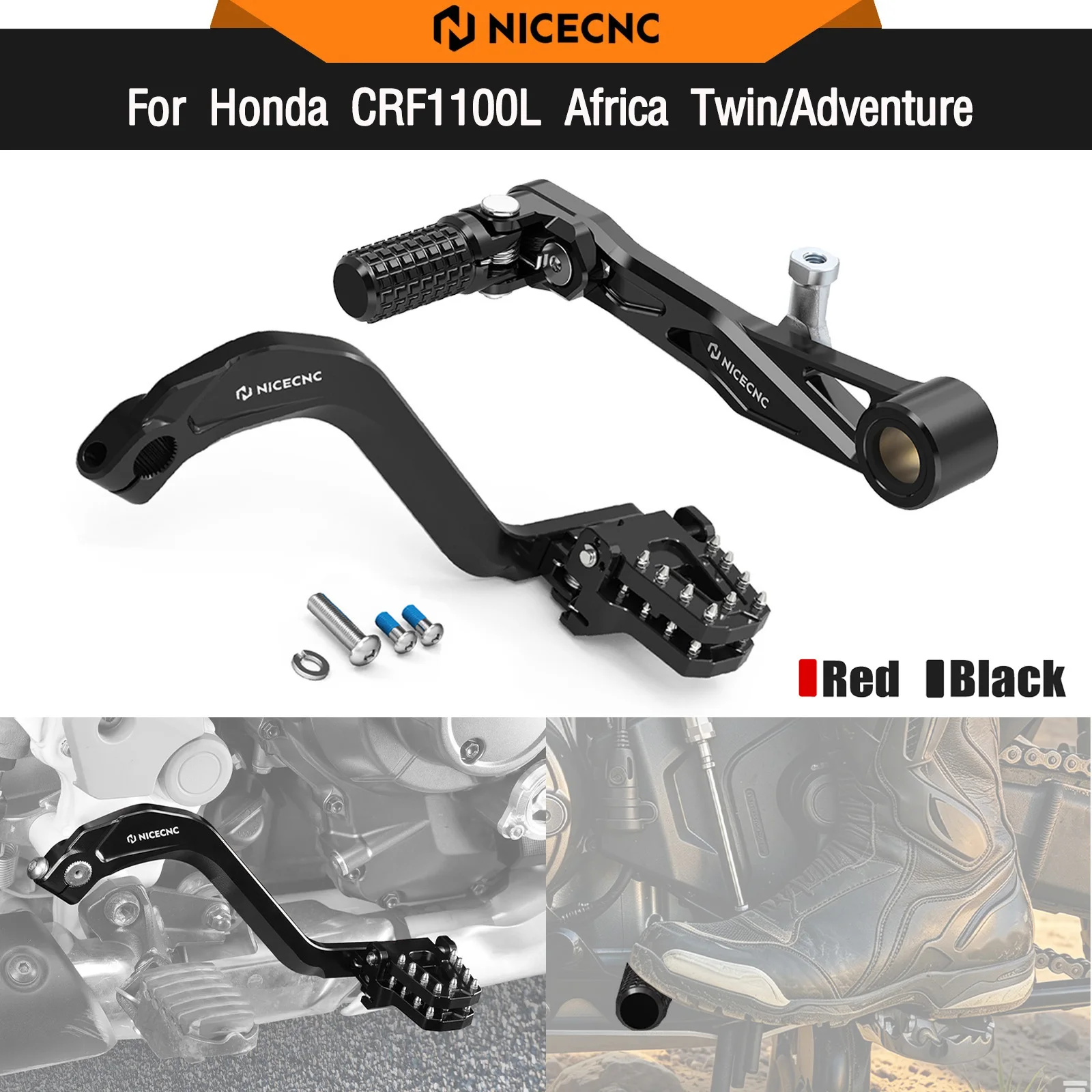 For Honda CRF1100L Africa Twin Adventure Africa Twin CRF1100L 2020-2026 Adjustable Rear Brake Lever Gear Shift Lever CRF1000L