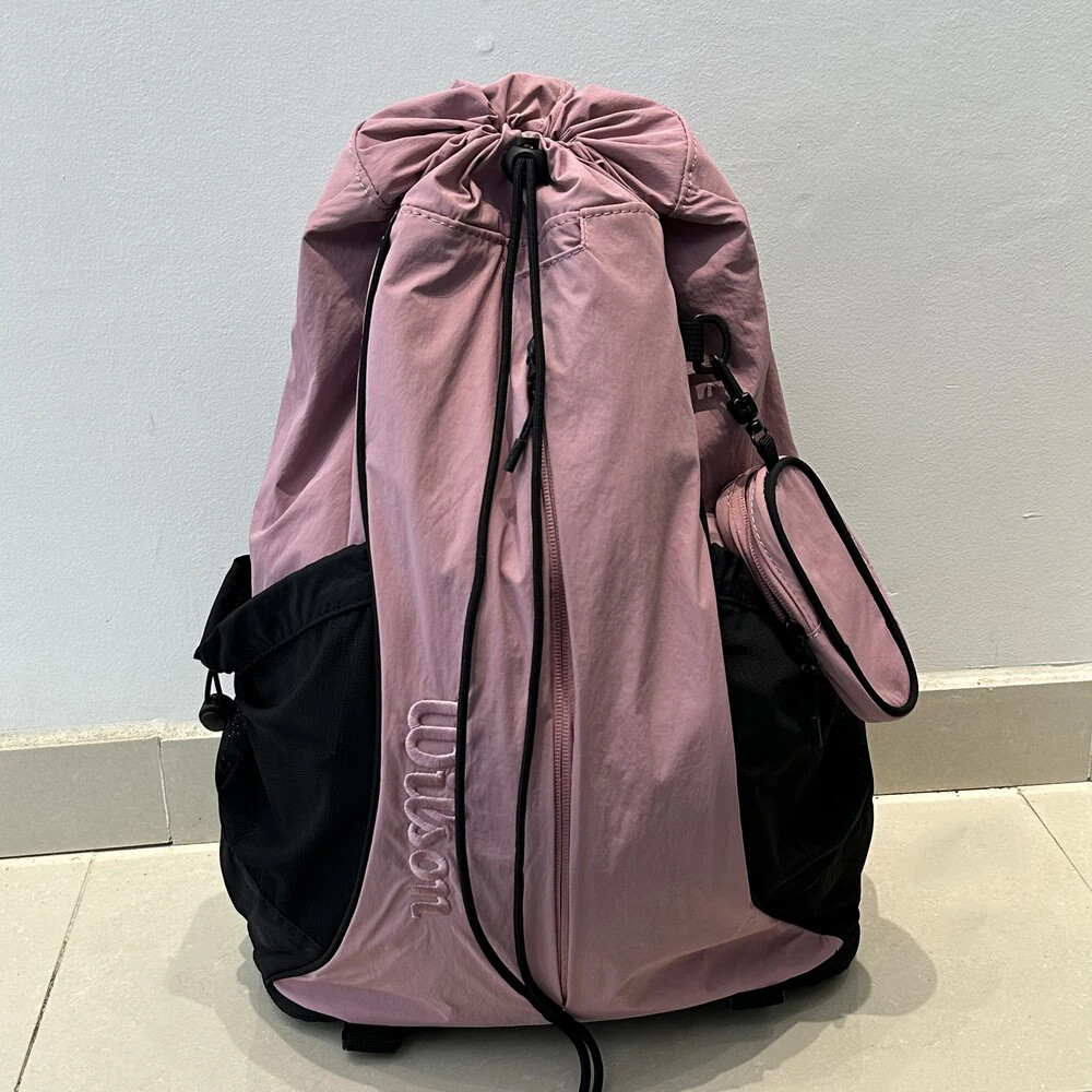 ウィルソン新しいドローストリングレースアップスタイル大容量テニスバックパック V2 ミニポケット独立したシューズバッグ